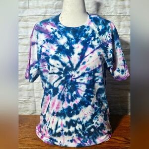 Tie-Dye Women's Top - Blue and Pink